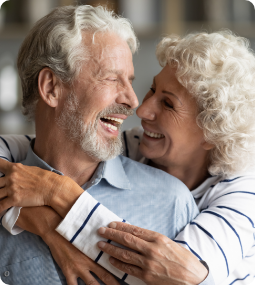 smiling older couple