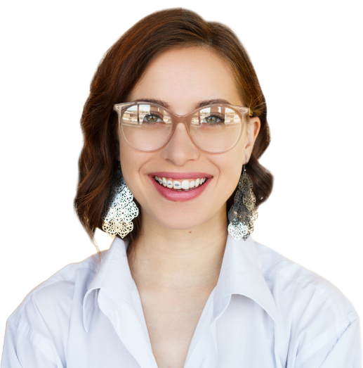 woman with Invisalign and braces